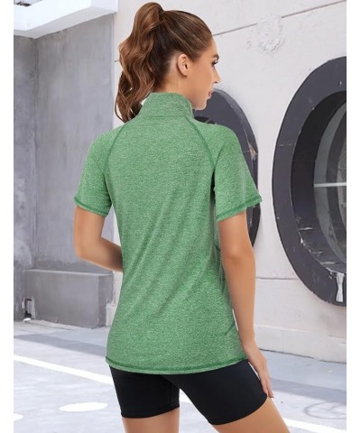 Women's Sleeveless Golf Tennis Polo Shirts Zip Up Workout Tank Tops (S-2XL) Deep Green a $14.49 Shirts