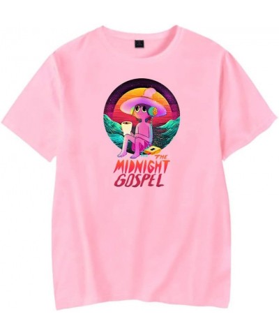 The Midnight Gospel T-Shirt Merch Men Short Sleeve Women Funny Tee Unisex Harajuku Tops Pink $11.09 T-Shirts