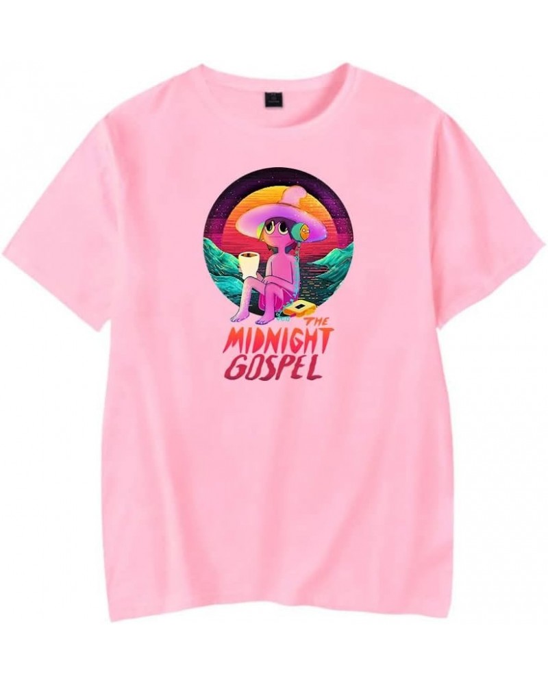 The Midnight Gospel T-Shirt Merch Men Short Sleeve Women Funny Tee Unisex Harajuku Tops Pink $11.09 T-Shirts