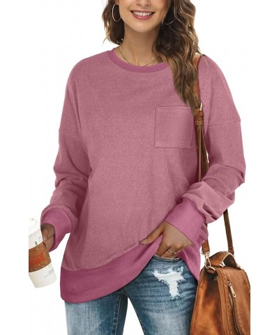 Sweatshirts for Women Crewneck Long Sleeve Shirts 05-red $9.22 Hoodies & Sweatshirts