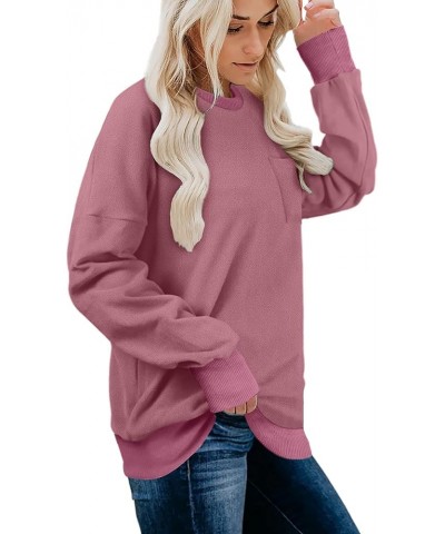 Sweatshirts for Women Crewneck Long Sleeve Shirts 05-red $9.22 Hoodies & Sweatshirts