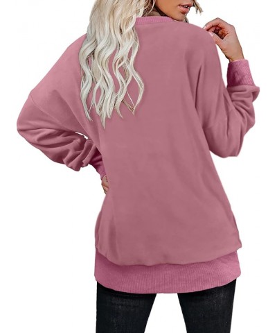 Sweatshirts for Women Crewneck Long Sleeve Shirts 05-red $9.22 Hoodies & Sweatshirts