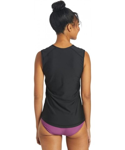 Women's Sleeveless UPF 50+ Rashguard Black $16.32 Swimsuits