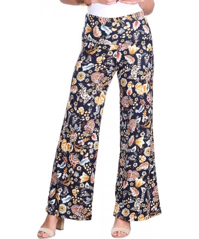 Palazzo Pants for Women Casual Summer Wide Leg Beach Pants Plus Size Made in USA Paisly Floral Dt18 $17.39 Pants