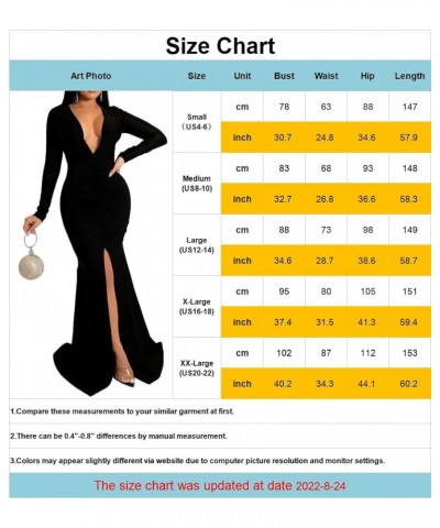 Formal Maxi Dress for Women Sexy Deep V Neck Wrap Side Split Bodycon Cocktail Party Long Floor Length Dress 5419 Black $26.09...