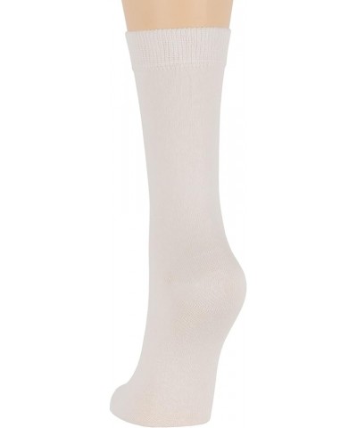 7BigStars Women's Cotton Dress Socks - 4 Pack L/M - Solid Assorted Crew Calf Black Brown Blue Grey Beige Khaki Olive Green Wh...