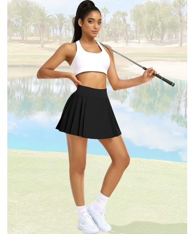 Pleated Tennis Skirts for Women with Pockets High Waisted Golf Athletic Skorts Skirts Workout Casual Activewear Black $18.64 ...