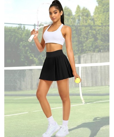 Pleated Tennis Skirts for Women with Pockets High Waisted Golf Athletic Skorts Skirts Workout Casual Activewear Black $18.64 ...