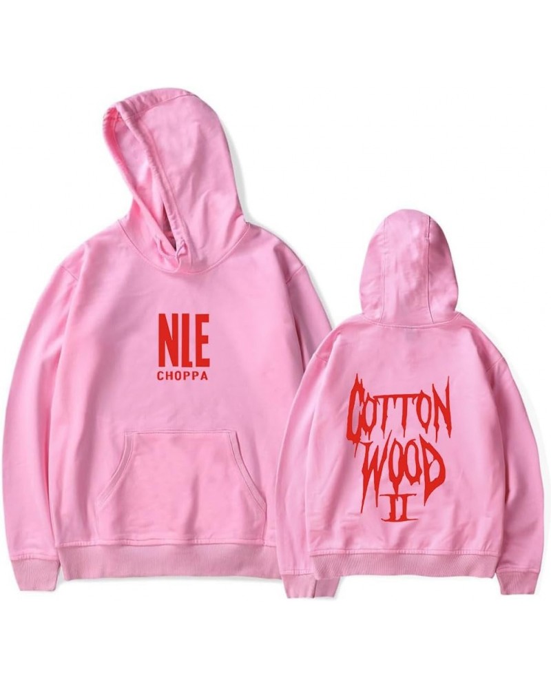 NLE Choppa Cottonwood Merch Hoodies Winter Men/Women Sweatshirt LongSleeve HIP HOP Hooded Pink $13.27 Hoodies & Sweatshirts