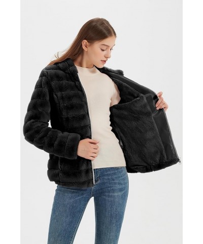 Women's Faux Fur Fleece Coat Sherpa Fuzzy Faux Shearling Zipper Casual Winter Warm Oversized Outwear Black, Soft $30.55 Jackets