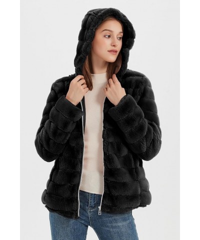 Women's Faux Fur Fleece Coat Sherpa Fuzzy Faux Shearling Zipper Casual Winter Warm Oversized Outwear Black, Soft $30.55 Jackets