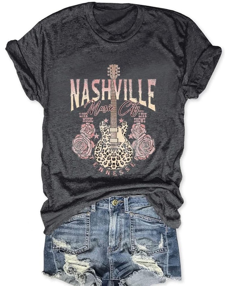 Try That in A Small Town Shirt Women Vintage Country Music T Shirts Rock Band Tees Short Sleeve Tops C--nashville Dark Gray $...