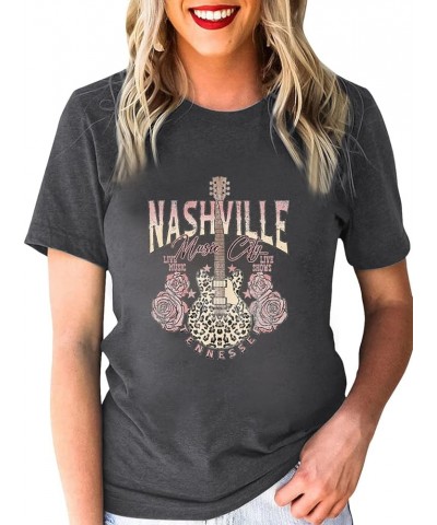 Try That in A Small Town Shirt Women Vintage Country Music T Shirts Rock Band Tees Short Sleeve Tops C--nashville Dark Gray $...