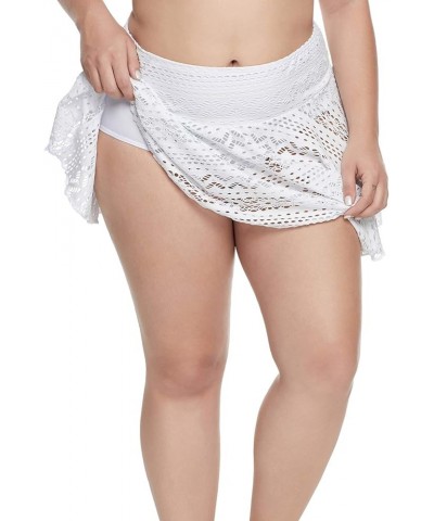 Women Lace Crochet Swim Skirt Bikini Bottom Swimsuit Board Shorts Skort Swimdress White95 $11.72 Swimsuits