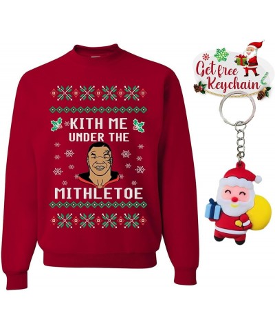 Mike Tyson Merry Chrithmith Bitcheth Ugly Christmas Crewneck Sweatshirt Red-kith Me Under the Mithletoe $21.27 Hoodies & Swea...