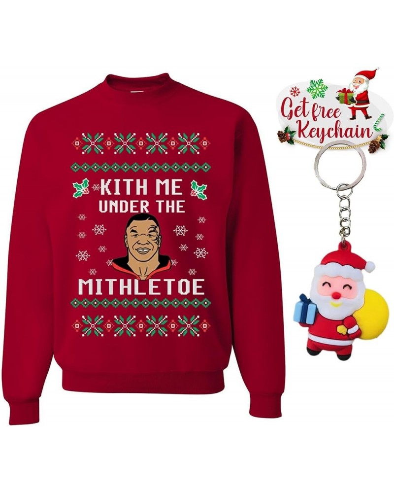 Mike Tyson Merry Chrithmith Bitcheth Ugly Christmas Crewneck Sweatshirt Red-kith Me Under the Mithletoe $21.27 Hoodies & Swea...