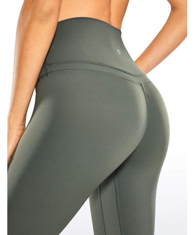 Womens High Waisted Workout Capri 19 Inches - Gym Compression Tummy Control Yoga Leggings Pants Grey Sage $15.08 Leggings