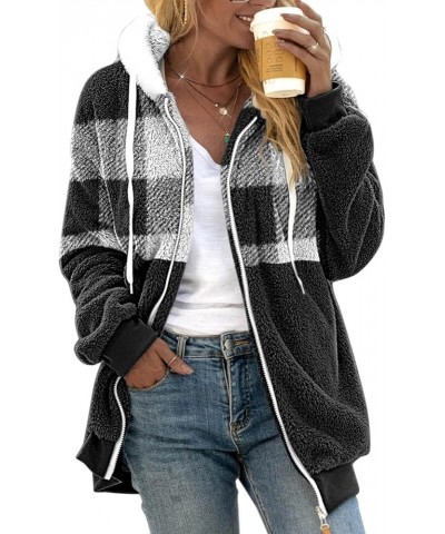 Winter Coats For Women 2023 Trendy Plus Size Fleece Sherpa Long Sleeve Jackets Casual Warm Outerwear Clothes 7-black $15.66 J...