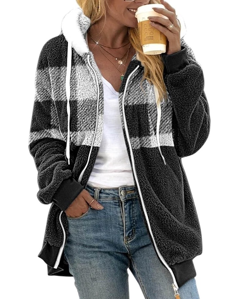 Winter Coats For Women 2023 Trendy Plus Size Fleece Sherpa Long Sleeve Jackets Casual Warm Outerwear Clothes 7-black $15.66 J...