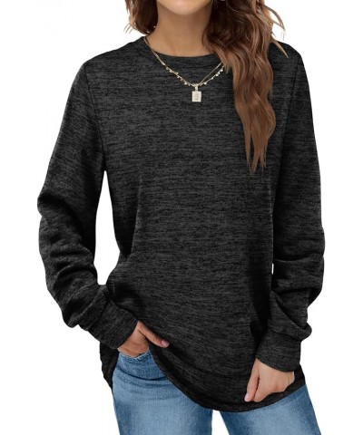 Sweatshirts for Women Crewneck Long Sleeve Shirts Tunic Tops for Leggings 4-black $15.30 Hoodies & Sweatshirts