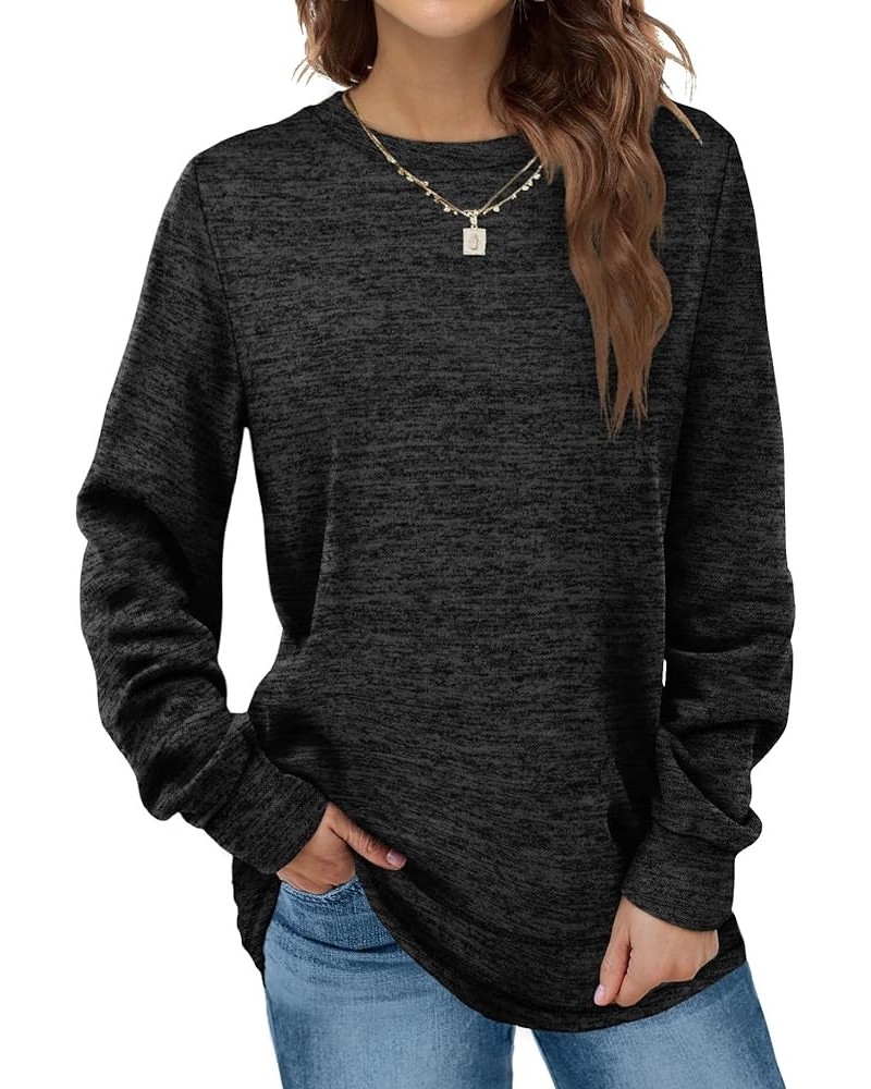 Sweatshirts for Women Crewneck Long Sleeve Shirts Tunic Tops for Leggings 4-black $15.30 Hoodies & Sweatshirts