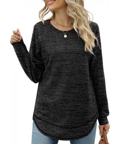 Sweatshirts for Women Crewneck Long Sleeve Shirts Tunic Tops for Leggings 4-black $15.30 Hoodies & Sweatshirts