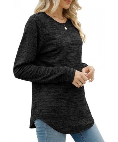 Sweatshirts for Women Crewneck Long Sleeve Shirts Tunic Tops for Leggings 4-black $15.30 Hoodies & Sweatshirts