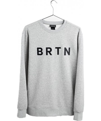 Men's BRTN Crew Neck Sweatshirt Gray Heather $39.09 Activewear