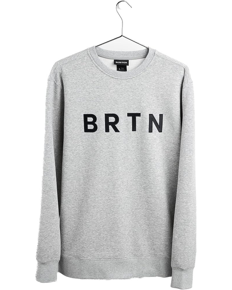 Men's BRTN Crew Neck Sweatshirt Gray Heather $39.09 Activewear