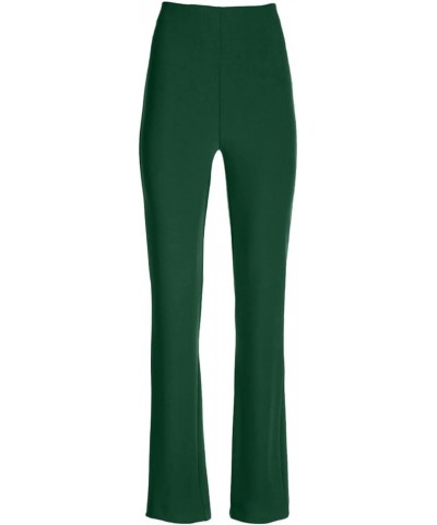 Women Dress Pants High Waisted Trousers Work Office Pants Solid Straight Leg Pants Business Casual Pants with Pockets Green $...