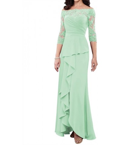 Mother of The Brides Dresses for Wedding Guest Dresses Long Formal Dresses Lace Appliques Evening Gowns Mint Green $38.48 Dre...