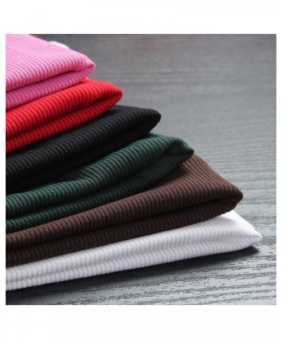 Women's Long Sleeve Square Neck Ribbed Knit Slim Fitted Casual Basic Crop Top Brown $13.76 T-Shirts