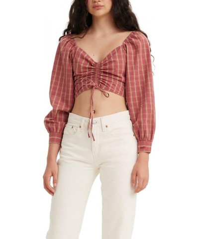 Women's Devin Blouse (Also Available in Plus) (New) Zelda Plaid Earth Red Plaid $10.17 Blouses