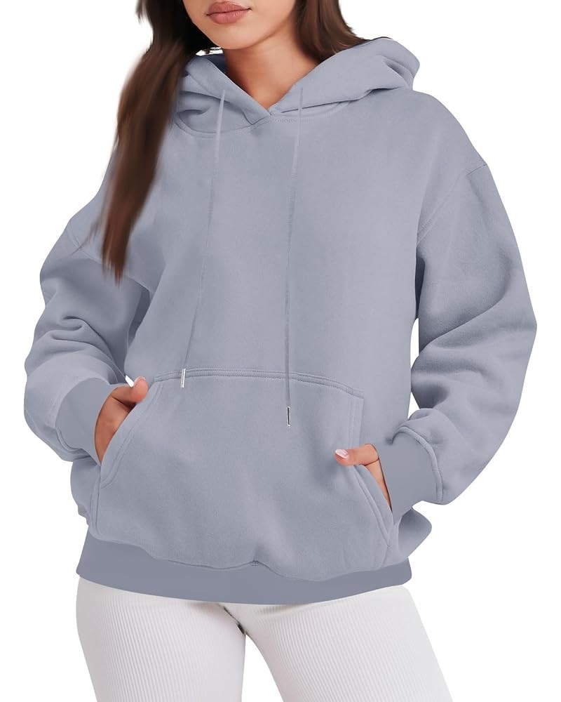 Fall Sweaters Women's Fashionable Casual Long Sleeve Solid Color Hooded Hoodie Top With Pocket 1-gray $10.22 Hoodies & Sweats...