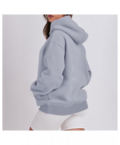 Fall Sweaters Women's Fashionable Casual Long Sleeve Solid Color Hooded Hoodie Top With Pocket 1-gray $10.22 Hoodies & Sweats...