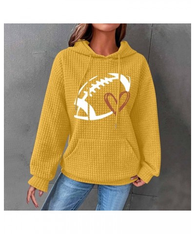 Hoodies for Women Plus Size Fashion Long Sleeve Pocket Hoodie Pullover Casual Round Neck Graphic Sweatshirts Tops 02-yellow $...