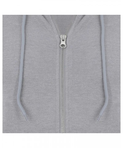 DELIGHT Women's French Terry Regular Fit Zip up Hoodie Grey $14.22 Hoodies & Sweatshirts