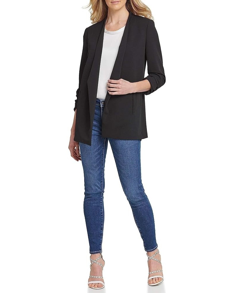 Women's Missy Foundation Long Sleeve Shawl Collar Jacket Black $49.92 Jackets