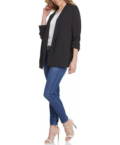 Women's Missy Foundation Long Sleeve Shawl Collar Jacket Black $49.92 Jackets