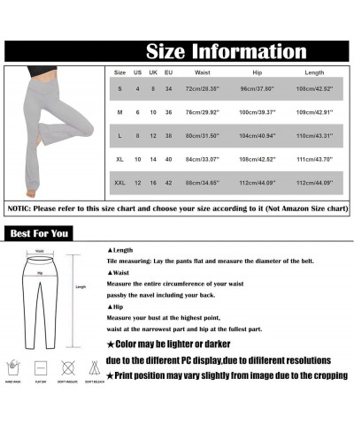 Flare Yoga Pants for Women V Crossover High Waist Bootcut Yoga Leggings Wide Leg Tummy Control Bell Bottom Sweatpants A05-blu...