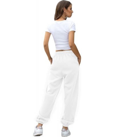 Gvraslvet Cinch Bottom Sweatpants for Women with Pockets White $20.99 Activewear