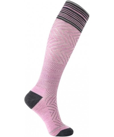 JAVIE 76% Merino Wool Graduated Compression Socks for Women & Men (15-20mmHg) Large Pink $13.51 Activewear