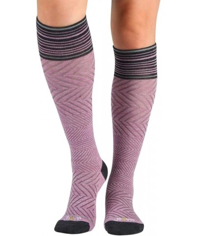 JAVIE 76% Merino Wool Graduated Compression Socks for Women & Men (15-20mmHg) Large Pink $13.51 Activewear