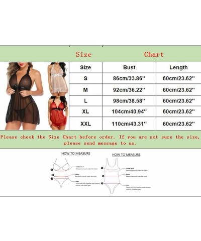 Lingerie for Women Womens Lace Lingeries Chemise V Neck Nightwear Sexy Mesh Sleepwear Boudoir Outfits Teddy Lingerie Z94 Red ...