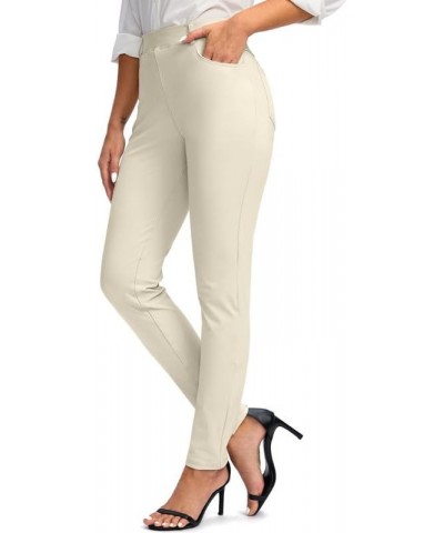 Womens Dress Pants with Pockets Business Casual Work Pants for Women Stretchy Skinny Slacks for Office 25" Inseam Beige $19.6...