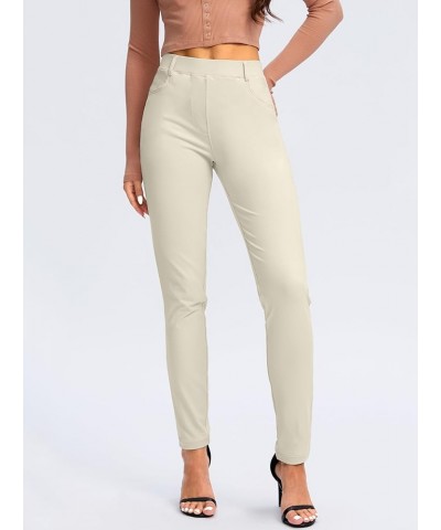 Womens Dress Pants with Pockets Business Casual Work Pants for Women Stretchy Skinny Slacks for Office 25" Inseam Beige $19.6...