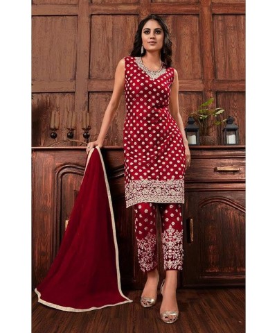 Party Wear Pakistani Designer Salwar Kameez Shrug Suits Indian Stitched Trouser Pant Plazzo Dress Choice 1 $41.12 Suits