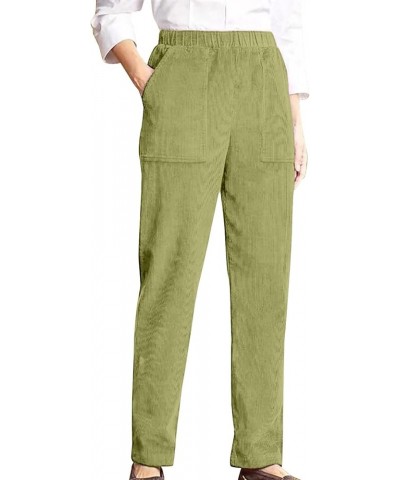 Corduroy Pants Women,Womens Corduroy Pants Vintage High Waisted Straight Leg Pants Loose Comfy Trousers with Pockets Z1-gn2 $...