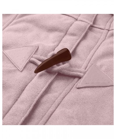 Women's Casual Winter Hoodies Pullover Warm Lined Flannel Jacket Button Up Mid Length Fuzzy Sweatshirt Coat M Pink $16.17 Jac...