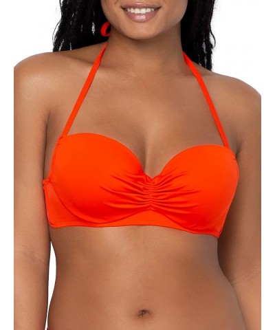 Women's Standard Swim Secret Halter Bikini Top Hot Fire $13.45 Swimsuits